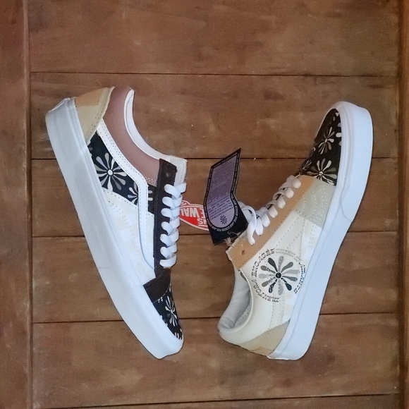 Brown Patchwork Vans - Picture 2 of 8